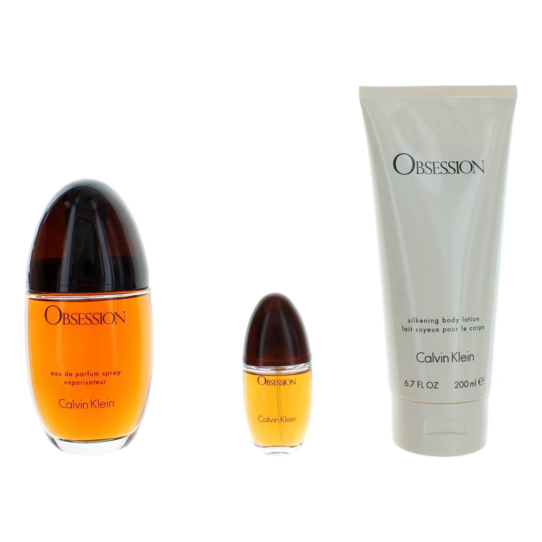 Photo of Obsession by Calvin Klein, 3 Piece Gift Set with 3.3 oz for Women